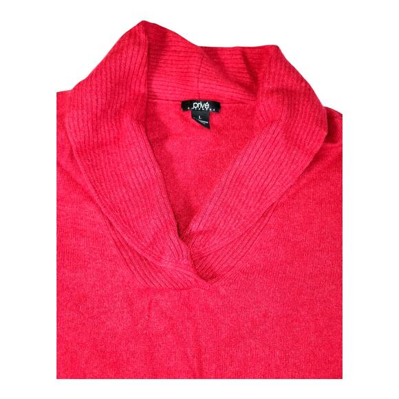 Vintage Prive Cashmere 100% Cashmere V-Neck Sweater Red Soft Lightweight Large - Picture 5 of 7